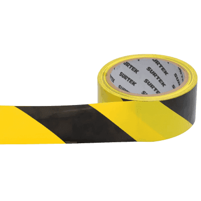 Cinta de Señalización / Adhesivo Acrílico / Espesor 0.105 mm / Colores Amarillo-Negro / Ancho 48 mm / Largo 18 m / Alta Visibilidad