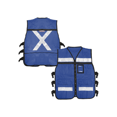 Chaleco Reflejante con 6 Bolsas Externas / 6 Broches ajustables / Talla Extra Grande.