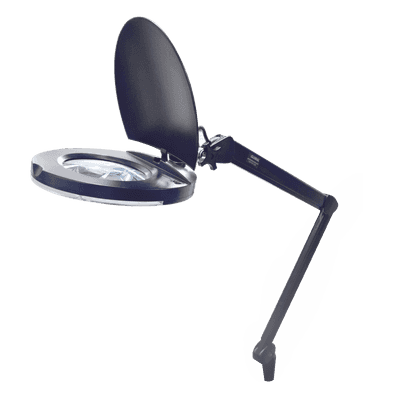 Lámpara de LED para Escritorio con Lupa de 5 Pulgadas de Diámetro, 5 Dioptrias, 2.25X.