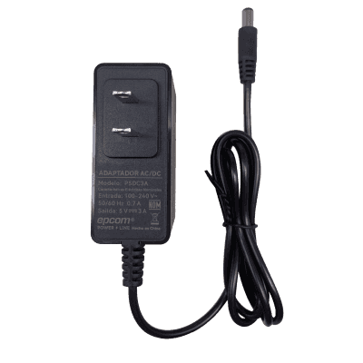 Adaptador de Corriente DC / 5V 3A 15W / Entrada 100-240V AC / Protección Sobre-Corriente y Cortocircuito / LED Indicador / Plug 5.5mm x 2.1mm