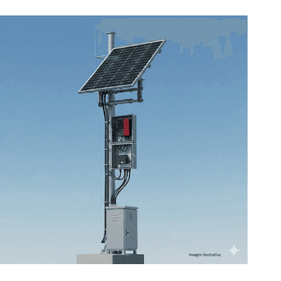 Kit Solar de 35 W con PoE 802.3af y PoE Pasivo 24 Vcc para una Cámara IP y un Radio Ubiquiti airMAX o Cambium ePMP.