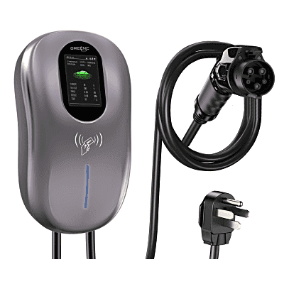 Estación de Carga para Vehículos Eléctricos / 40 A / 9.6 kW / Conector Tipo 1 (SAE J1772) / 110-240 V AC / Pantalla LCD 4.3 in (10.9 cm) / WiFi / APP / RFID / IP65 / Cable TPE 5 m (16.4 ft)