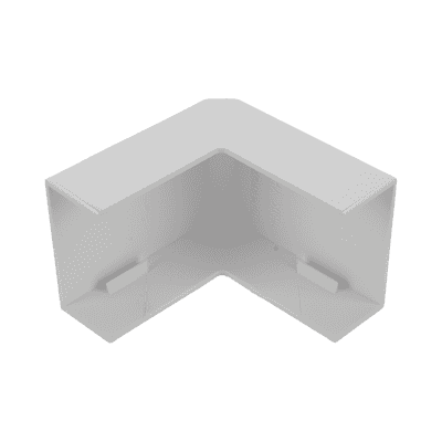 Esquinero exterior color blanco de PVC auto extinguible  para canaletas TMK1735, TMK1735SD (5310-02001)