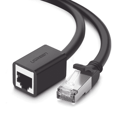 Cable de Extensión Cat6 RJ45 F/UTP / Macho a Hembra / 5 Metros (16.40 Pies) / Método de Conexión 568B / Velocidad de Transmisión 1000Mbps / Ancho de Banda del Canal 250MHz / Caja de Cobre / Negro