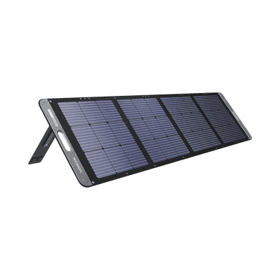 Panel Solar Plegable 200W / Recomendado para el Power Station Portable de 1200W UGREEN /  Alta Eficiencia de Conversión / Alineación Inteligente de la Luz Solar / Resistente Al Agua y Duradero / Incluye Cable XT60 Macho a Macho 2m.