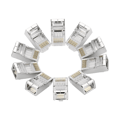 CONECTOR CAT6 BLINDADO BOLSA CON 10 UNIDADES