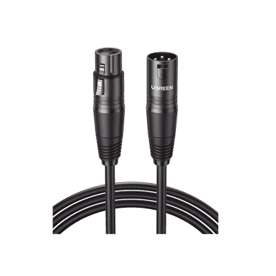 Cable para Micrófono XLR Tipo Canon Macho a Hembra | 5 Metros Plug & Play | Anti interferencias | Triple Blindaje | Alta Calidad | Color Negro