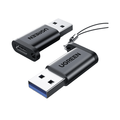 Adaptador USB 3.1 Tipo C a USB-A 3.0 |Carga y Sincronización de Datos | Admite Corriente de 3A | Transferencia de hasta 5 Gbps | Amplia Compatibilidad | Chip VL160 | Caja de Aluminio | Color Negro.