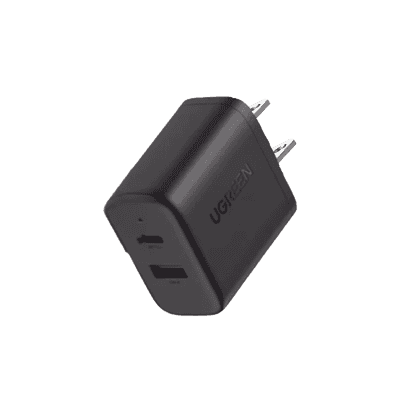 Cargador Rápido de 2 Puertos 20W Negro