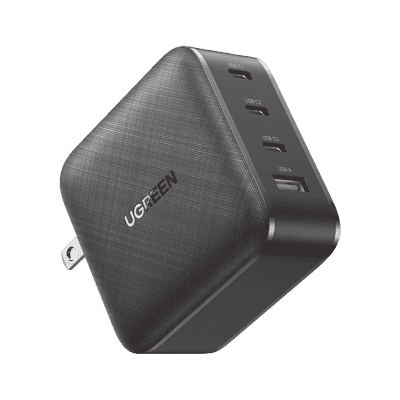 Cargador de 65W con Tecnología GaN II | 4 Puertos de Carga Rápida | 3 USB-C | 1 USB-A | Distribución Automática de Energía  | Tecnología de Protección Térmica | Optimiza la Experiencia de Carga | Enc