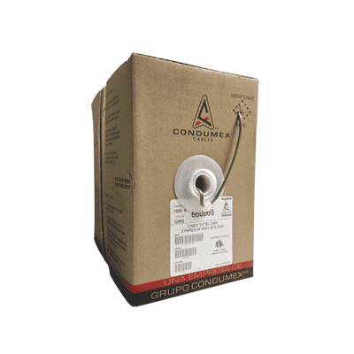 Caja de 305 Metros (1000 Pies) / 4 X 24 AWG / Cable Telefónico EK-TEL-CMR / Uso Interior