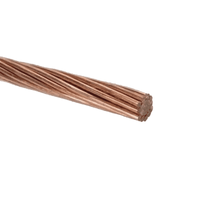 QV74 / Cable  Cobre desnudo / 4 AWG /  Semiduro 7 Hilos / Rollo de 100 m.