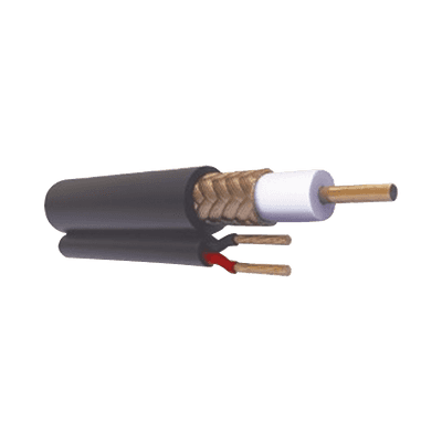 ( Venta x Metro ) Cable Coaxial RG59 Siamés, Malla de Cobre y Aluminio, Hecho en México, Optimizado para HD+ 2 Hilos Calibre 20