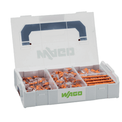 Kit de Bornas de Conexión L-BOXX Mini / Serie 221 / 4 mm² / Transparente / Temperatura 85°C / 4-5 Conductores