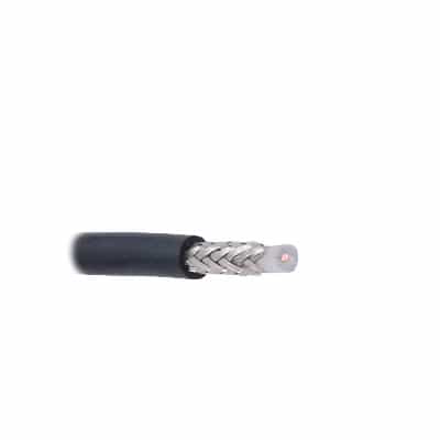 Cable Coaxial RG Broadcast RG58USYS / 305 Metros (1000 Pies) / Intemperie / 20 AWG / Blindaje de Malla Trenzada de Cobre EstaÑado (CuSn) 96% / Aislante de PolietilÉno SÓlido / Hecho en MÉxico