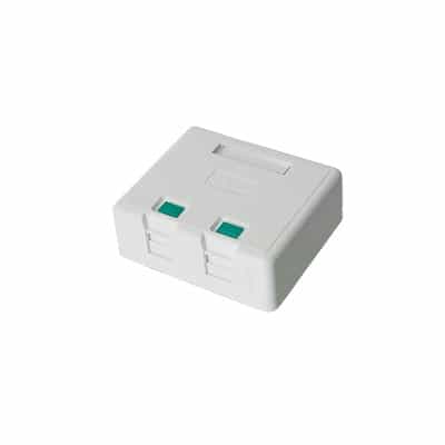 Caja de Pared con 2 Puertos Keystone, No Incluye Jacks