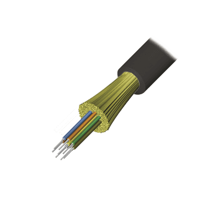 Cable de Fibra Óptica de 12 Hilos, Interior/Exterior, Tight Buffer, No Conductiva (Dieléctrica), Riser, Multimodo OM3 50/125 Optimizada, 1 Metro (3.28 Pies)